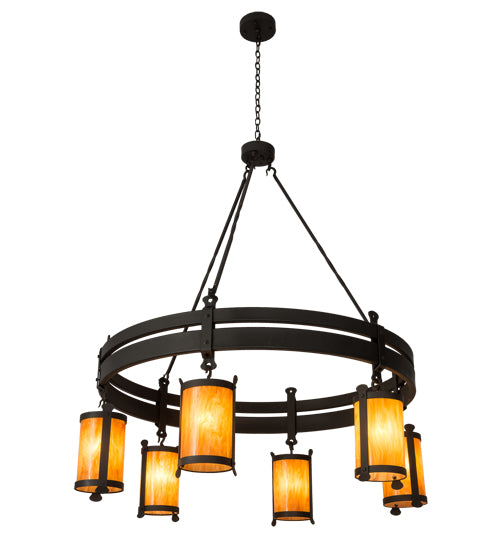 54" Wide Beartooth 6 Light Chandelier