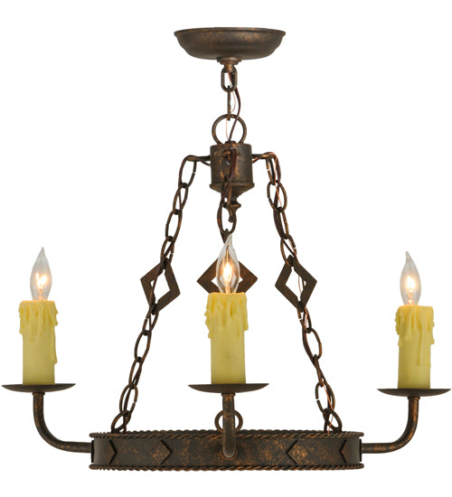 24" Wide Elvita 3 Light Chandelier