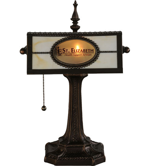 17"H Personalized St. Elizabeth'S Hospital Banker'S Lamp