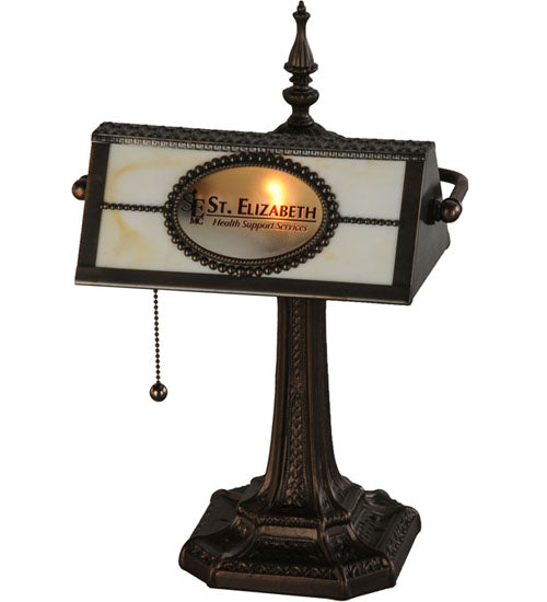 17"H Personalized St. Elizabeth'S Hospital Banker'S Lamp