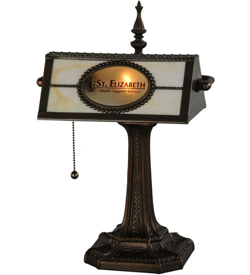 17"H Personalized St. Elizabeth'S Hospital Banker'S Lamp