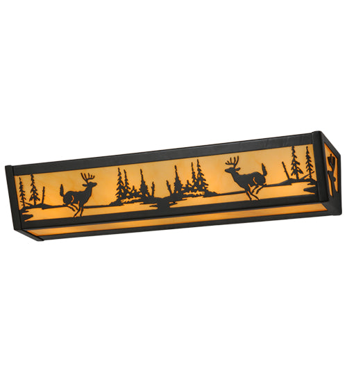 24" Wide Deer At Lake Vanity Light