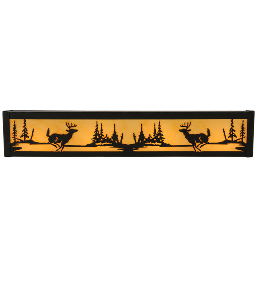 24" Wide Deer At Lake Vanity Light