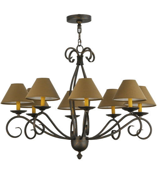 40"W Sienna 8 Lt Chandelier