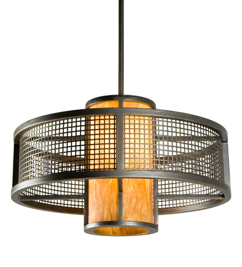 24" Wide Cilindro Mesh Pendant