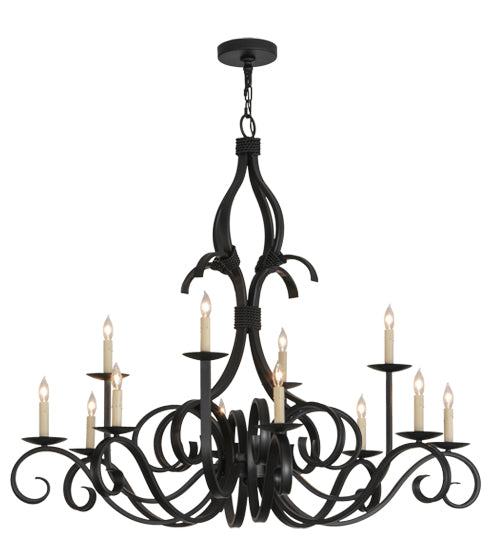 48" Wide Cypress 12 Light Chandelier