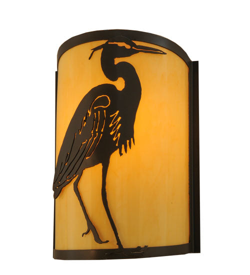 8" Wide Heron Wall Sconce