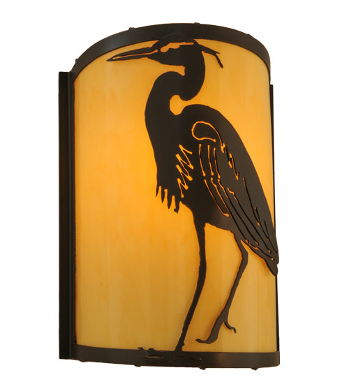 8" Wide Heron Wall Sconce