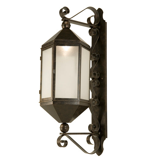 14" Wide Plaza Lantern Wall Sconce