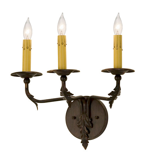 14" Wide Sergius 3 Light Wall Sconce