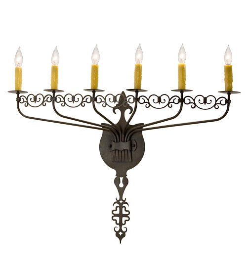 36" Wide Almonte 6 Light Wall Sconce