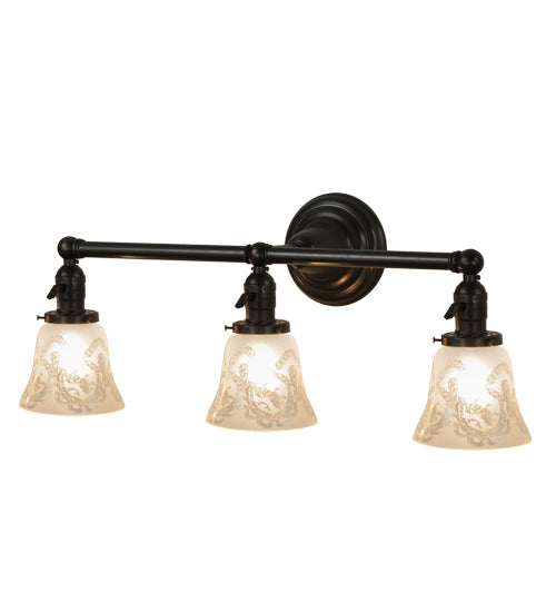 25" Wide Revival Gas & Electric 3 Light Vanity Light