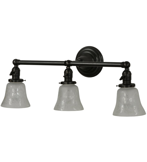 25" Wide Revival Gas & Electric 3 Light Vanity Light