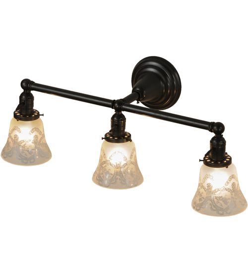 25" Wide Revival Gas & Electric 3 Light Vanity Light