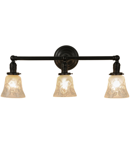 25" Wide Revival Gas & Electric 3 Light Vanity Light