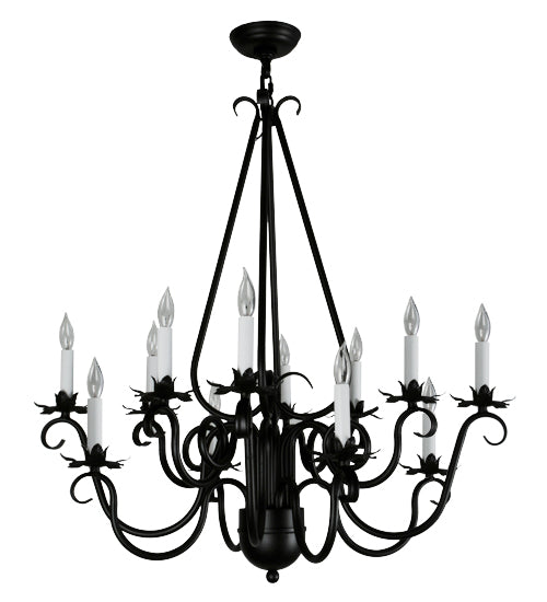 30" Wide Caleb 12 Lt Chandelier