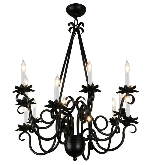 30" Wide Caleb 12 Lt Chandelier