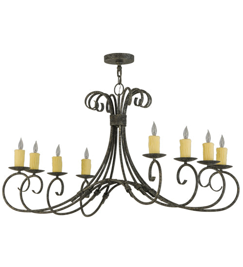 48"L Elon 8 Lt Oblong Chandelier