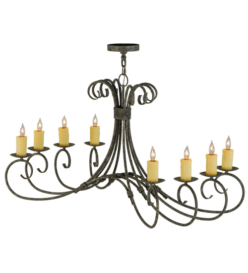 48"L Elon 8 Lt Oblong Chandelier