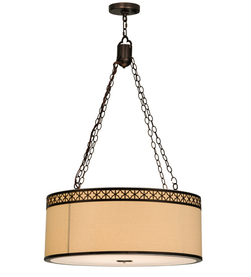 30"W Cilindro Quatrefoil Textrene Pendant