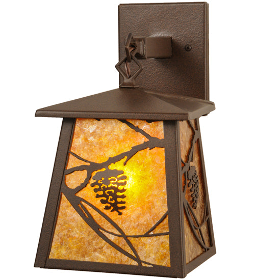 7"W Whispering Pines Lantern Wall Sconce