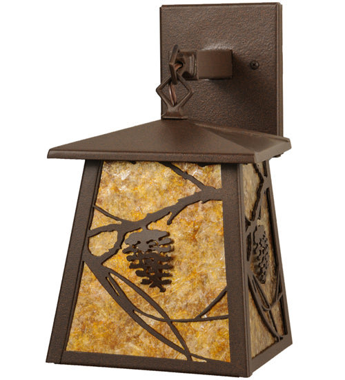 7"W Whispering Pines Lantern Wall Sconce