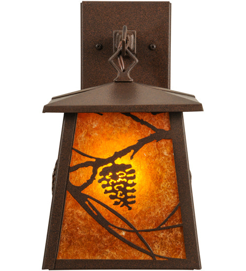 7"W Whispering Pines Lantern Wall Sconce