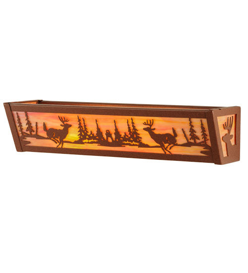 20" Wide Deer At Lake Vanity Light