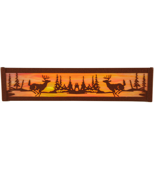 20" Wide Deer At Lake Vanity Light