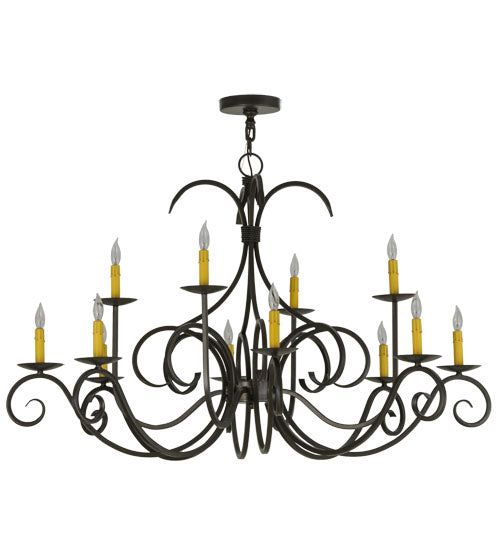 48"W Cypress 12 Lt Chandelier