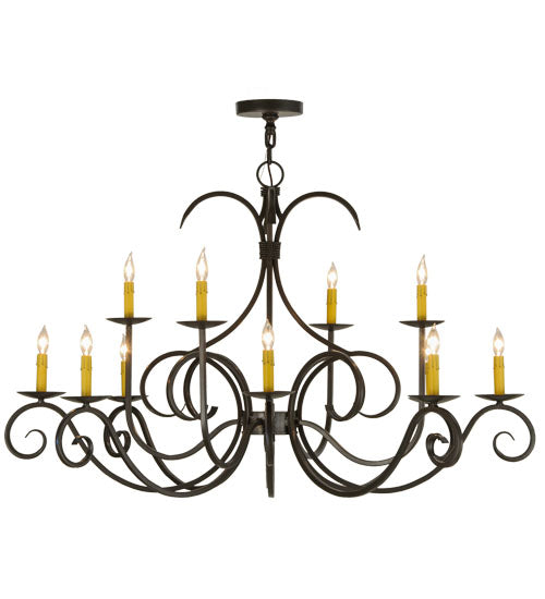 48"W Cypress 12 Lt Chandelier