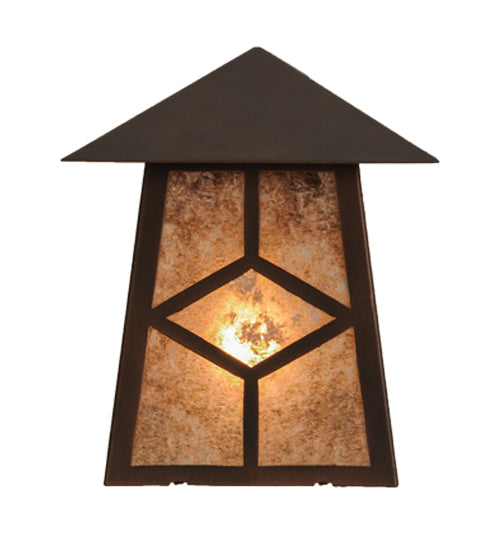 9" Wide Diamond Craftsman Wall Sconce