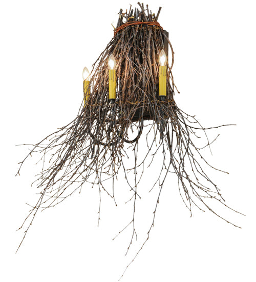 36" Wide Twigs 3 Light Wall Sconce