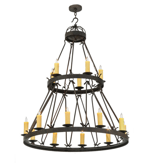 48"W Lakeshore 15 Lt Two Tier Chandelier