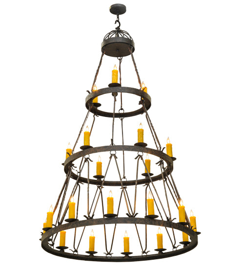 54"W Lakeshore 21 Lt Three Tier Chandelier