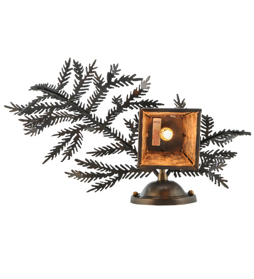 16" Wide Pine Branch Valley View Left Wall Sconce