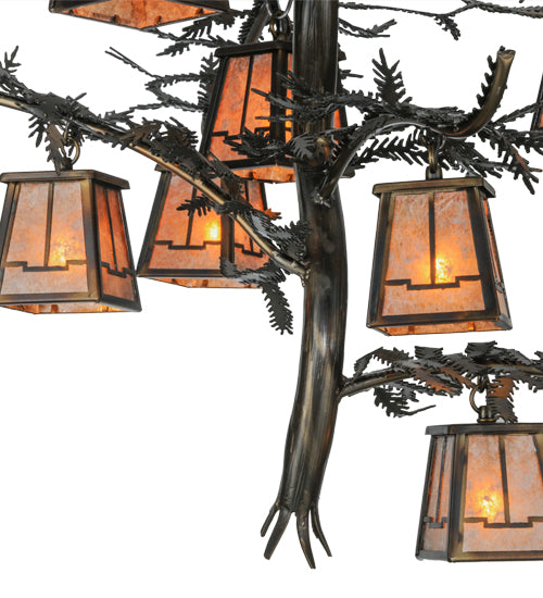 39"W Pine Branch Valley View 10 Lt Chandelier