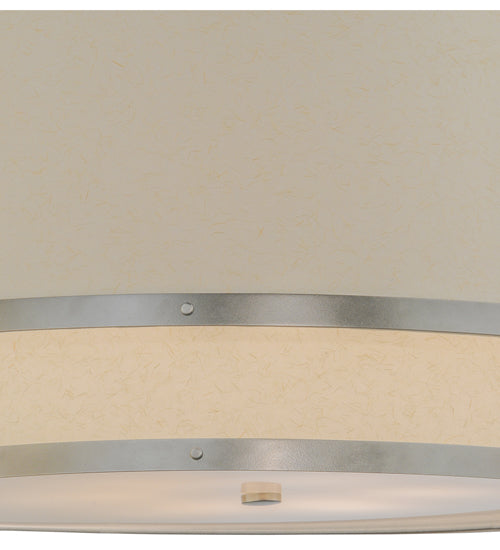 36"W Cilindro Eggshell 2 Tier Textrene Pendant