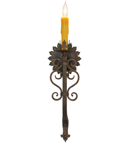 6.5"W Sunburst Wall Sconce