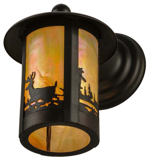 6"W Fulton Deer Creek Solid Mount Wall Sconce