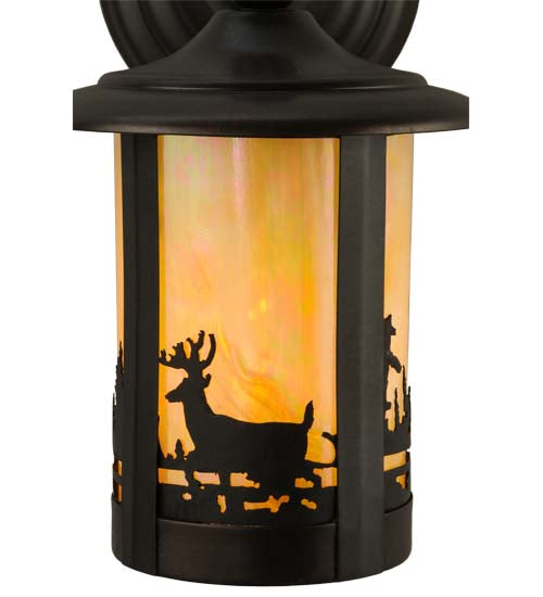 6"W Fulton Deer Creek Solid Mount Wall Sconce