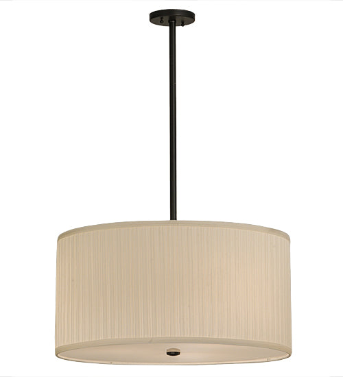 24"W Cilindro Mushroom Pleated Textrene Pendant