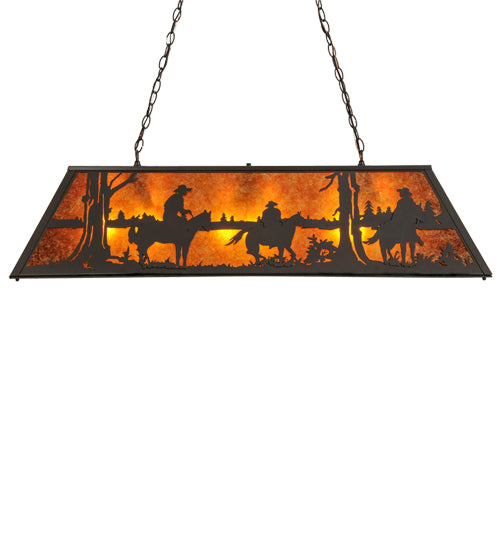 48"L Personalized Rockin' C Ranch Oblong Pendant