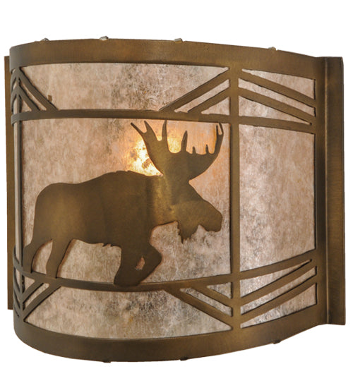 11"W Lone Moose Wall Sconce