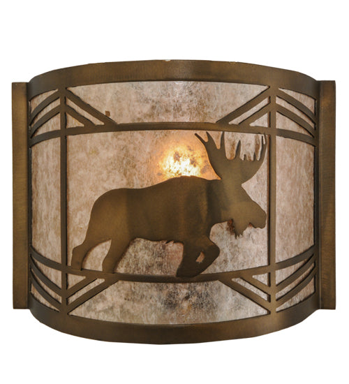 11"W Lone Moose Wall Sconce