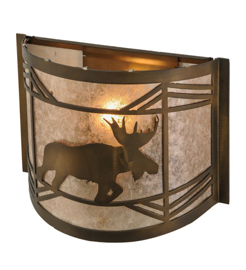 11"W Lone Moose Wall Sconce