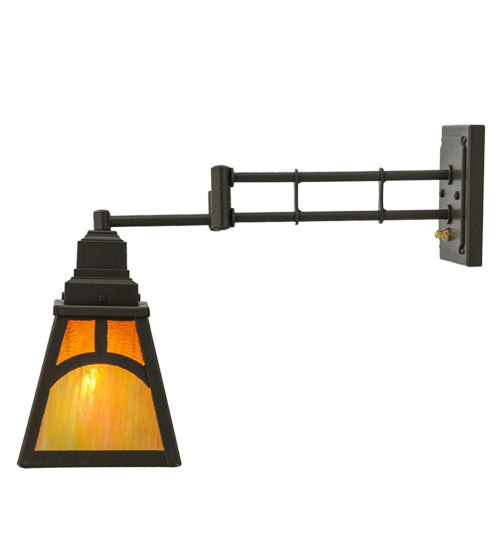 6-13" Wide Mission Hill Top Swing Arm Wall Sconce