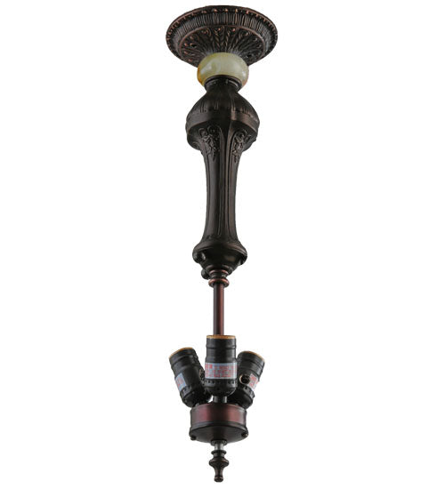 21.5" Bulb Column/Onyx/Column 3 Lt Flush