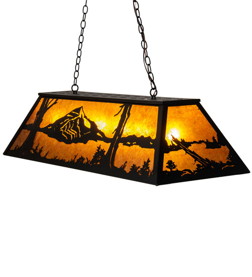 48" Long Mountain Range Oblong Pendant