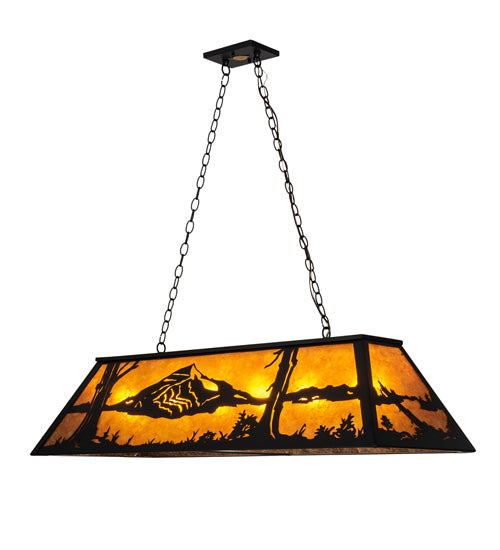 48" Long Mountain Range Oblong Pendant